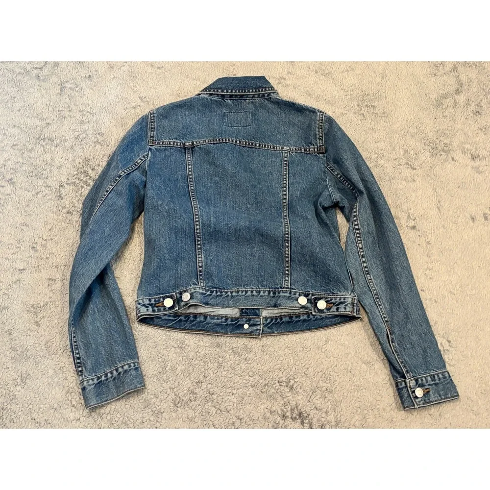 Banana Republic Denim Jean Jacket Womens XS Blue Button Front Long Sleeve